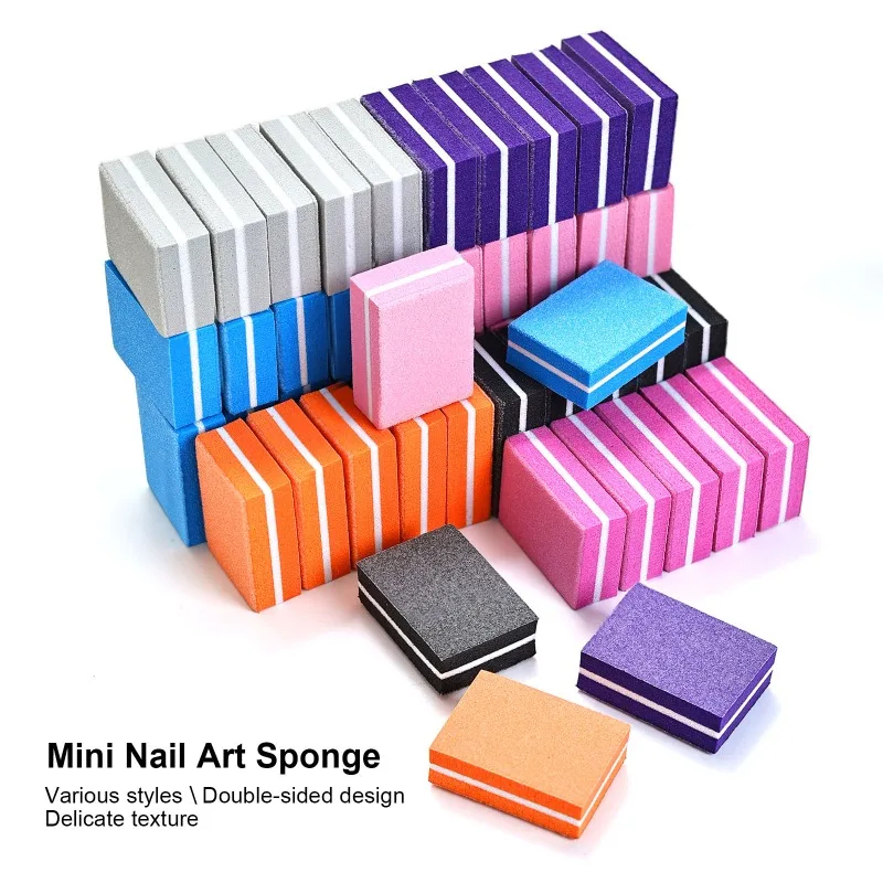 Nail File Titanium - 10/20/30pcs Mini Buffing Sanding Files Block