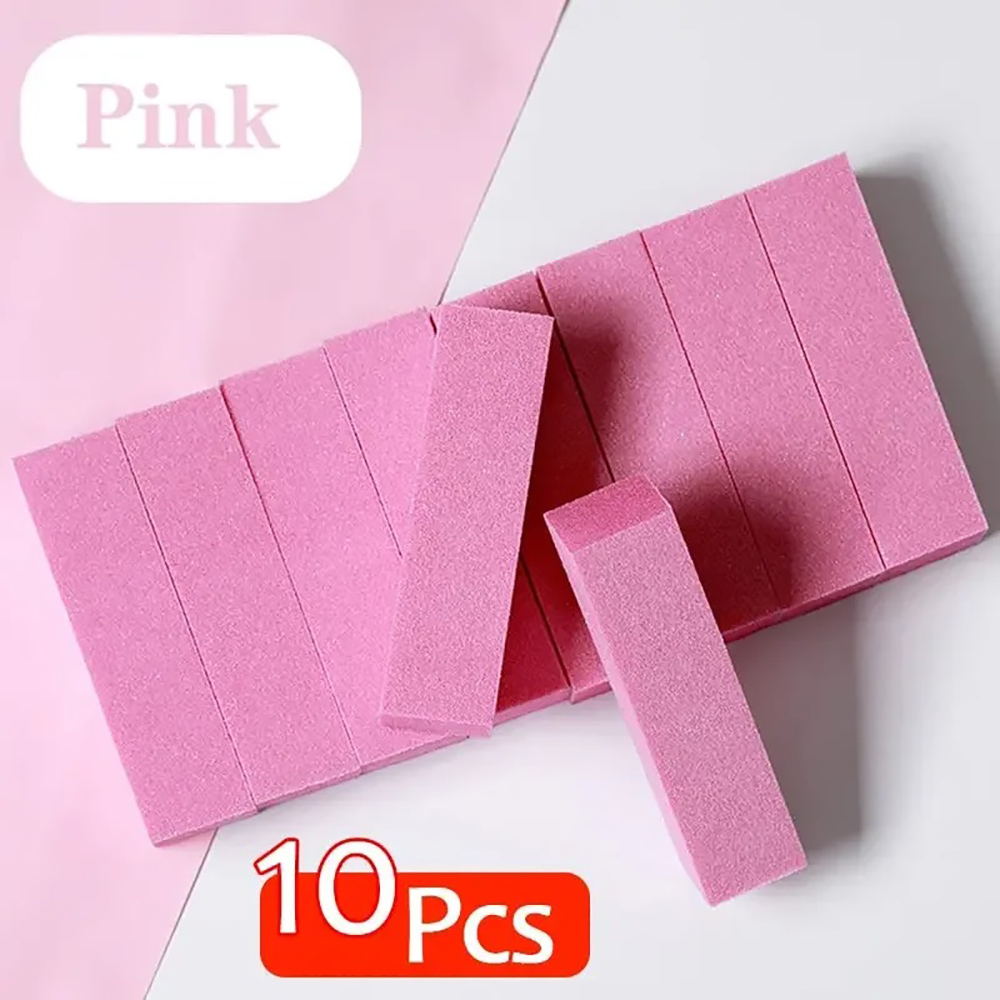 Nail File Titanium - 10Pcs Sponge Buffer Block Set Nail