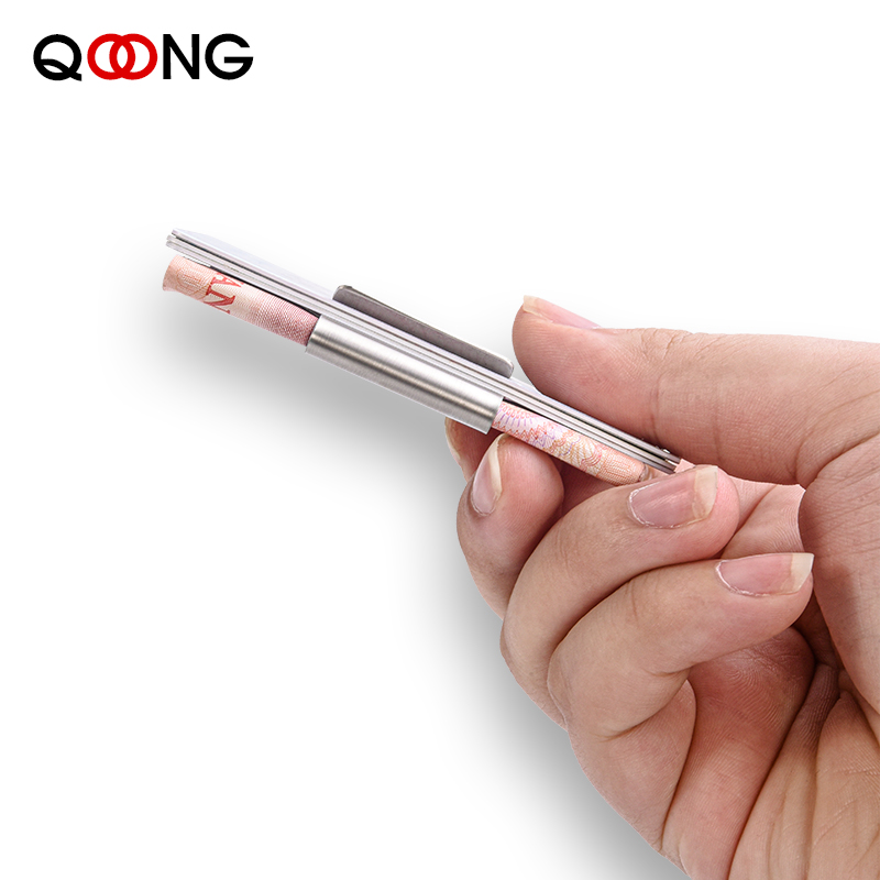 QOONG Thép Không Gỉ Mỏng 2 Mặt - đánh giá và giá Money Clip Magnetic