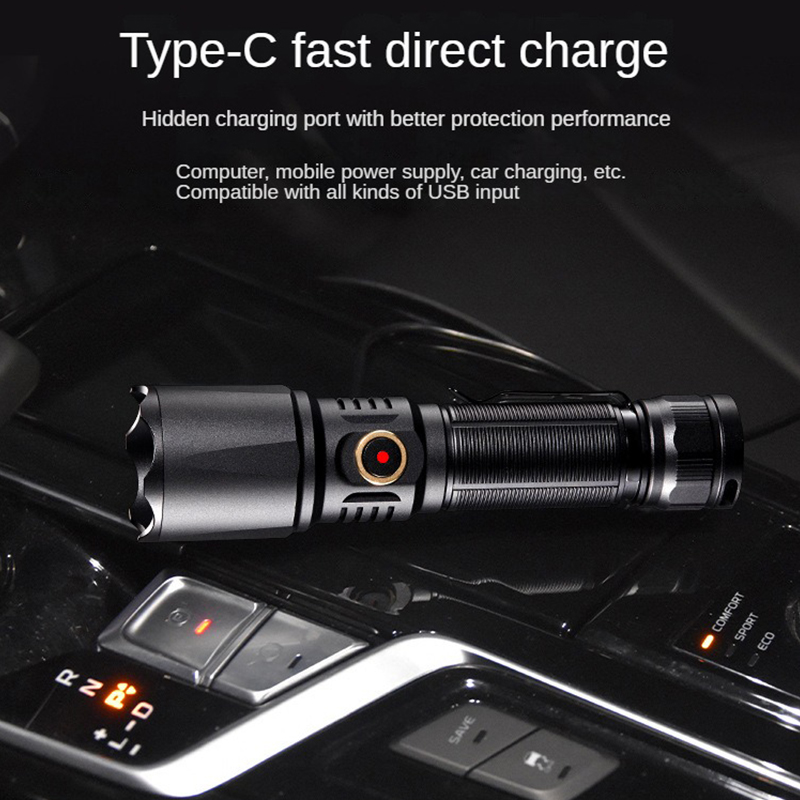 Type-C USB Rechargeable 21700  - đánh giá và giá Edc Carry Flashlight