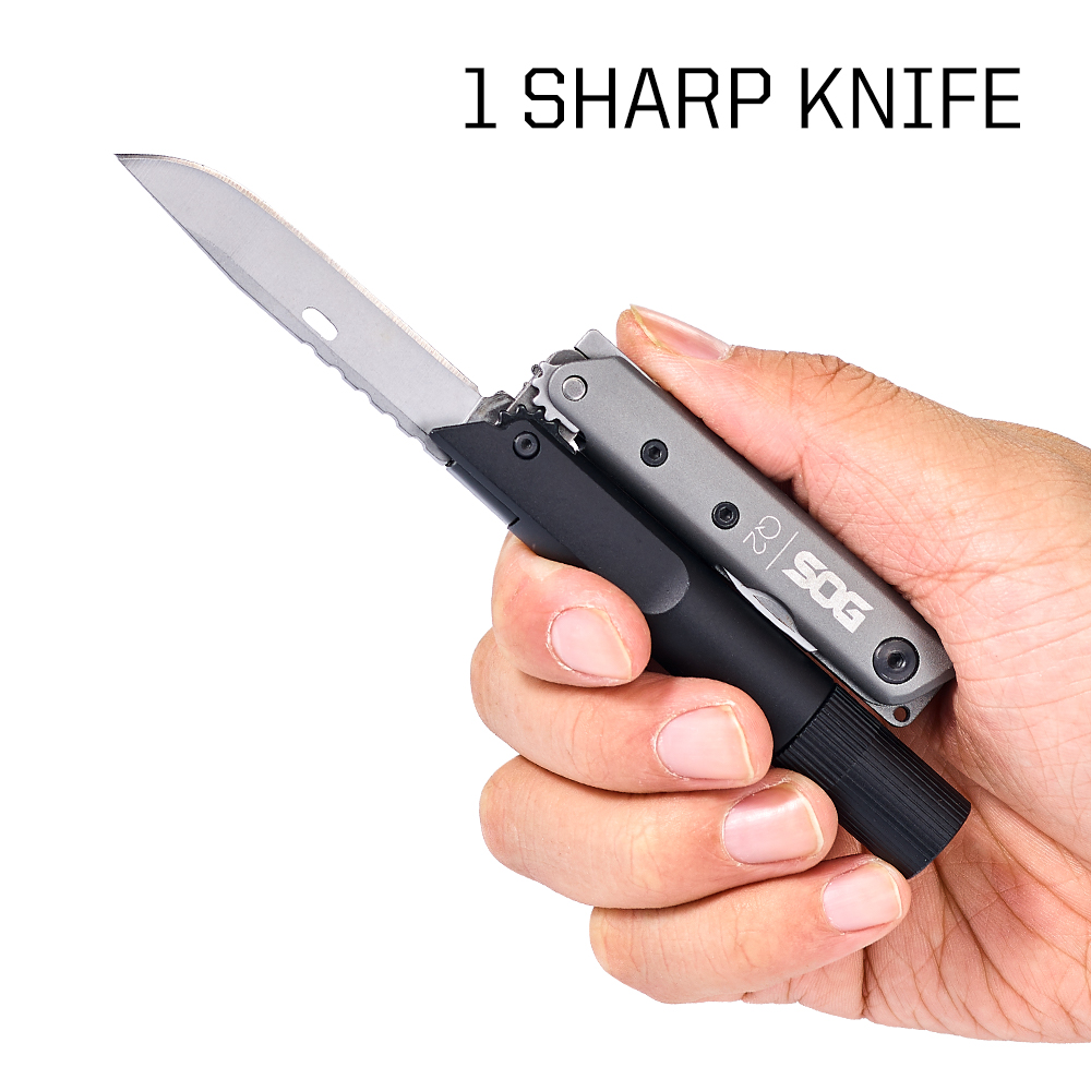 SOG BATON Q2 4 in 1 Multi-Tool - đánh giá và giá Edc Carry Flashlight